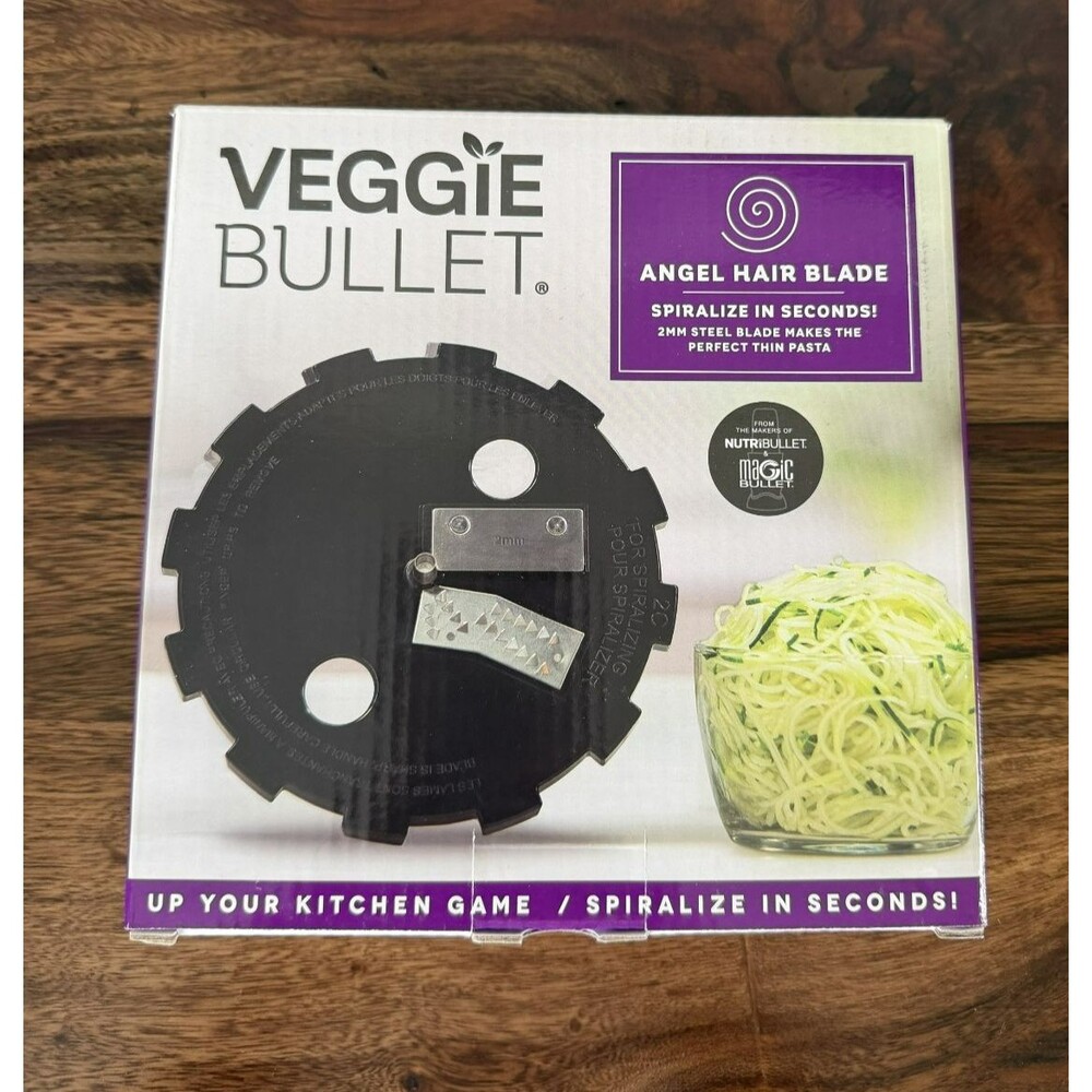 Veggie Bullet Angel hair Blade Steel And CASE NEW